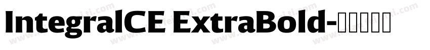 IntegralCE ExtraBold字体转换